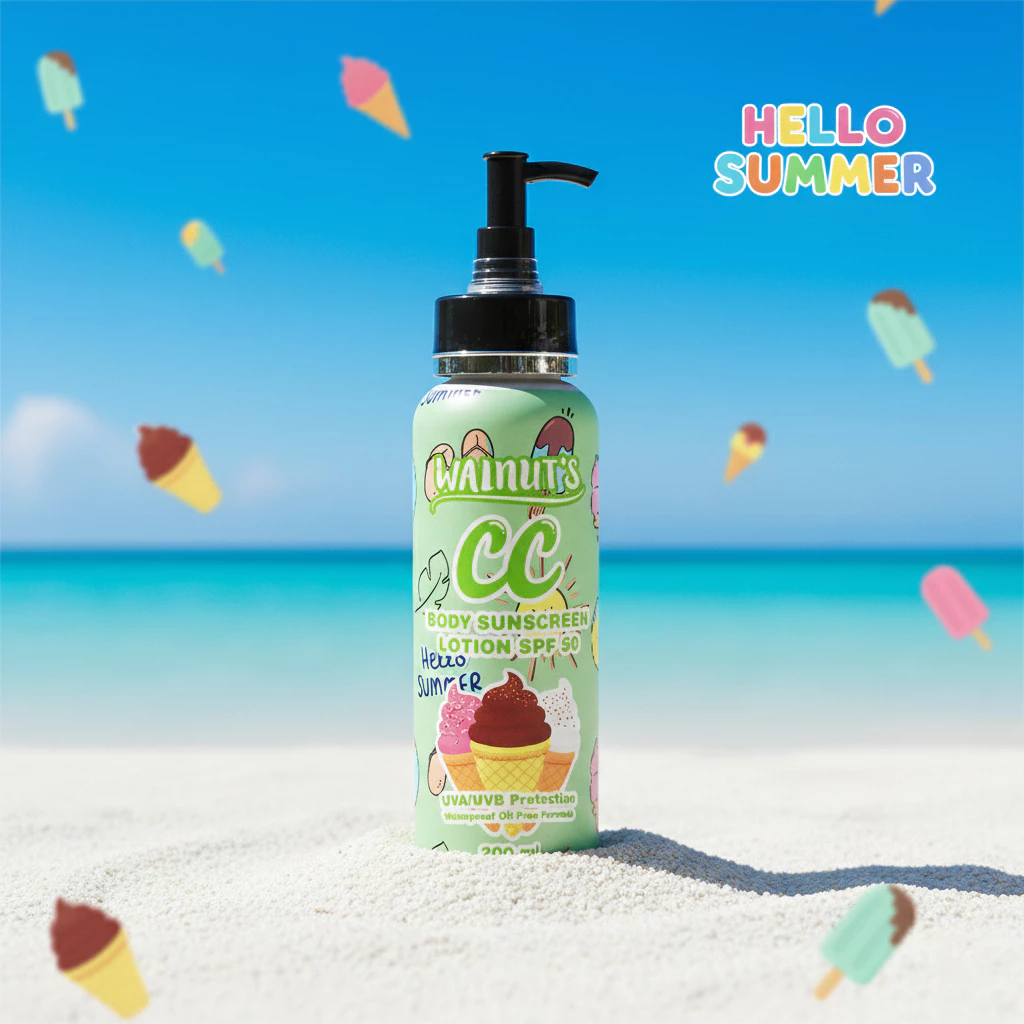 Sunsmilebeauty ซีซี วอลนัท SPF50 Lotion CC walnut's body sunscreen 200ml.